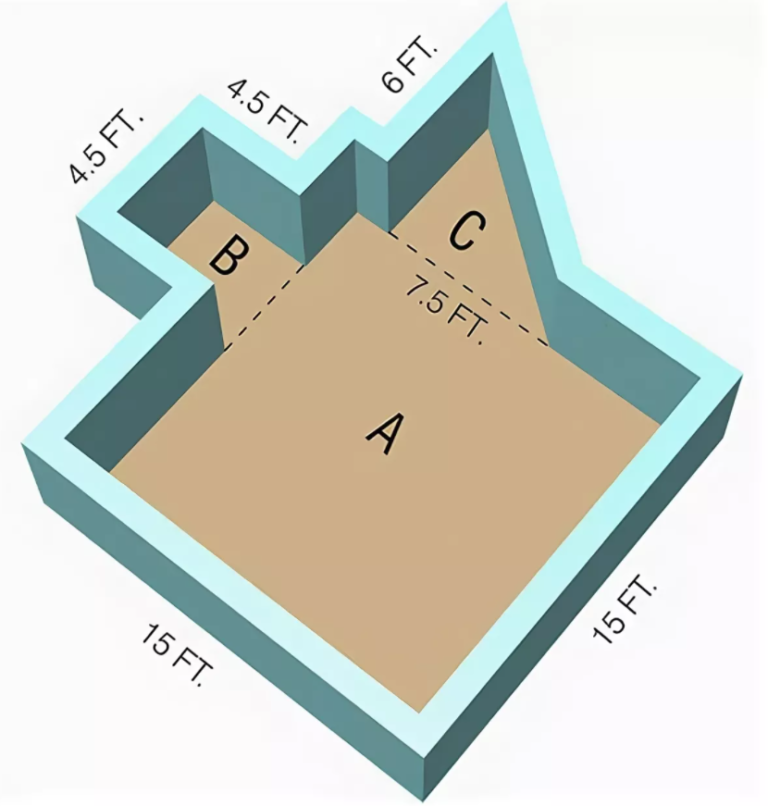 Площадь в кв метрах. Как высчитать площадь помещения. Площадь помещения неправильной формы. Квадратура помещения. Площадь помещения в квадратных метрах.